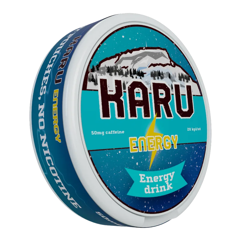 Karu Energy Drink – nikotiiniton kofeiinipussi, 50 mg